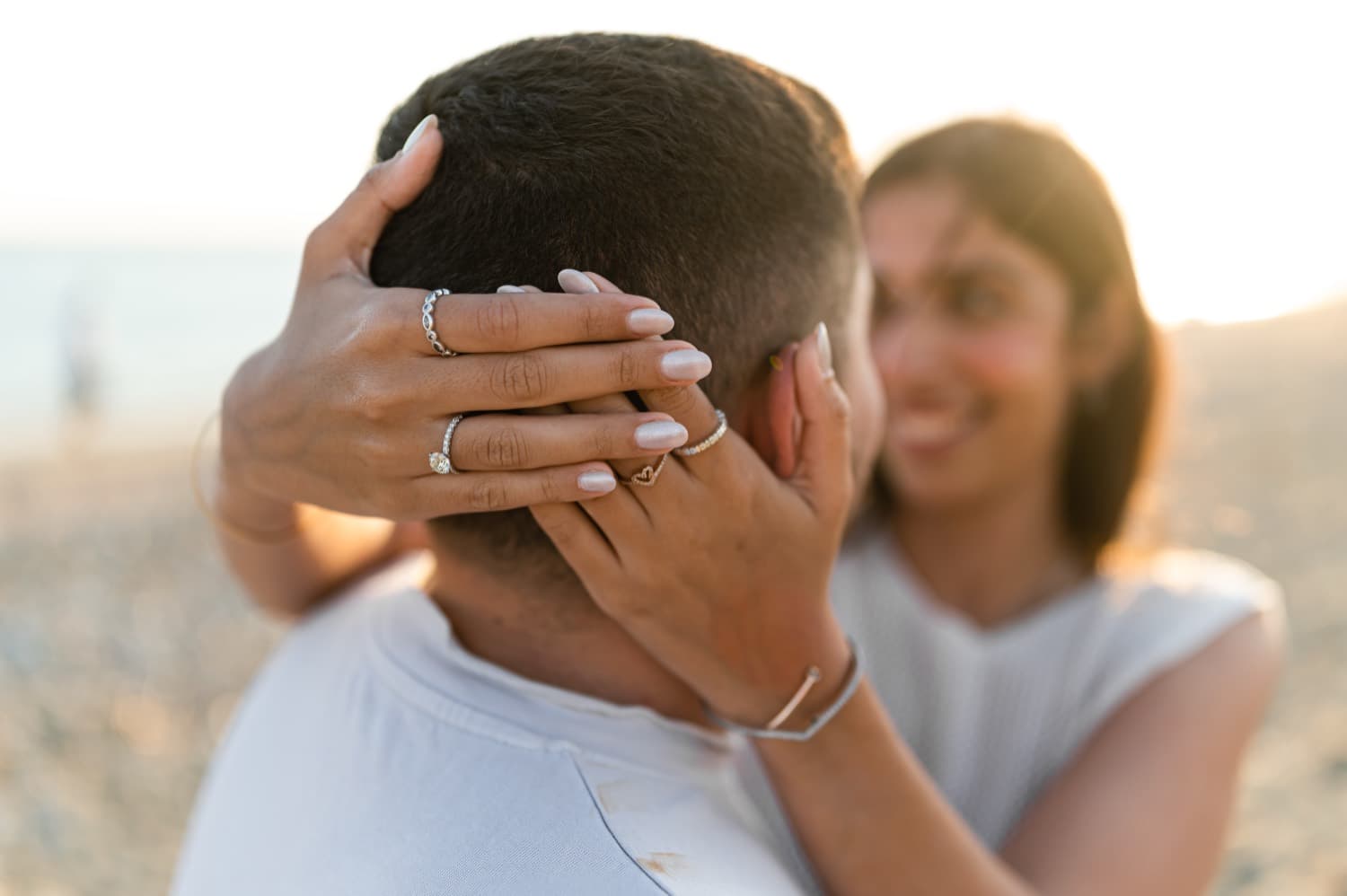 Boho beach picnic proposal in Cyprus